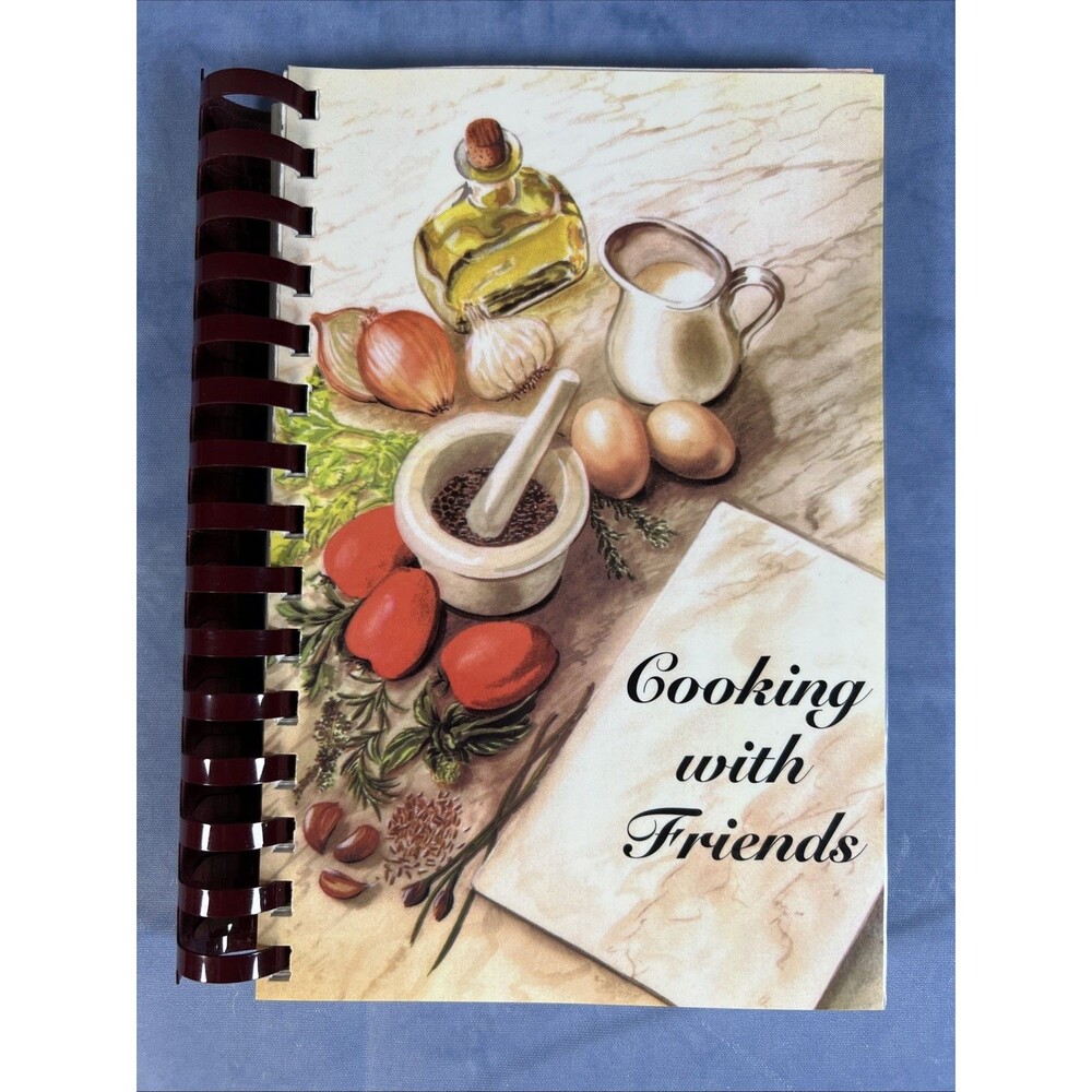 Vintage Church Recipe book Friends Ladies Mahjong Players MT. Vernon Texas
